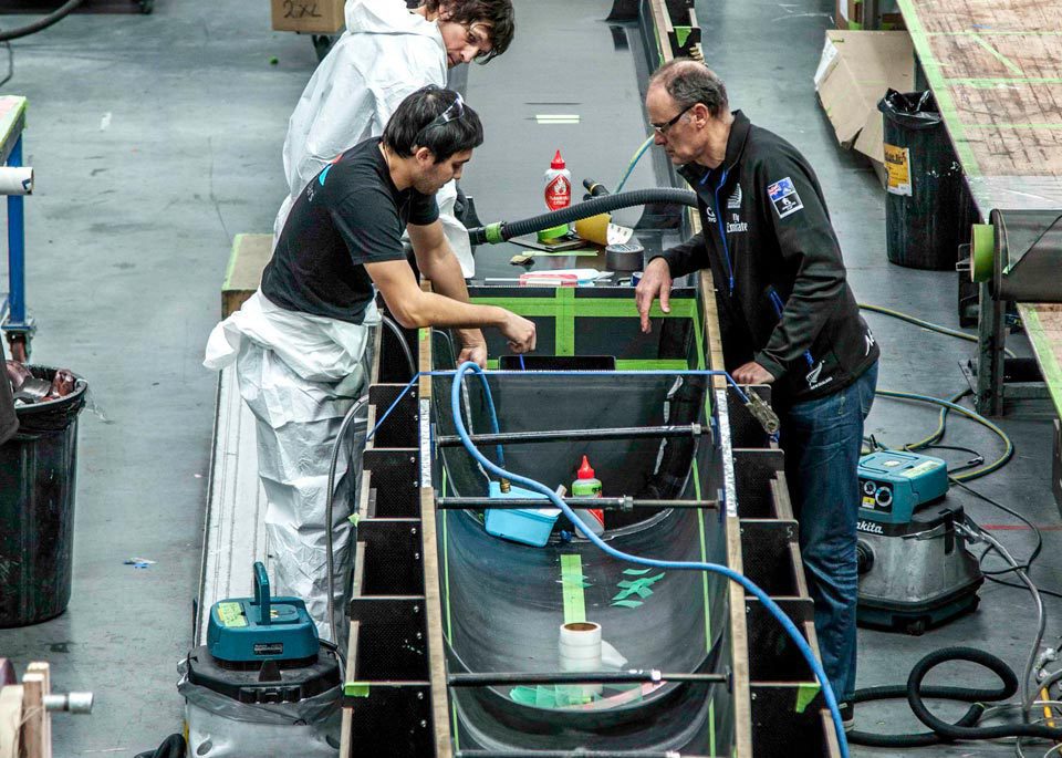 America's Cup Project Manager, Phil Salthouse, at Southern Spars